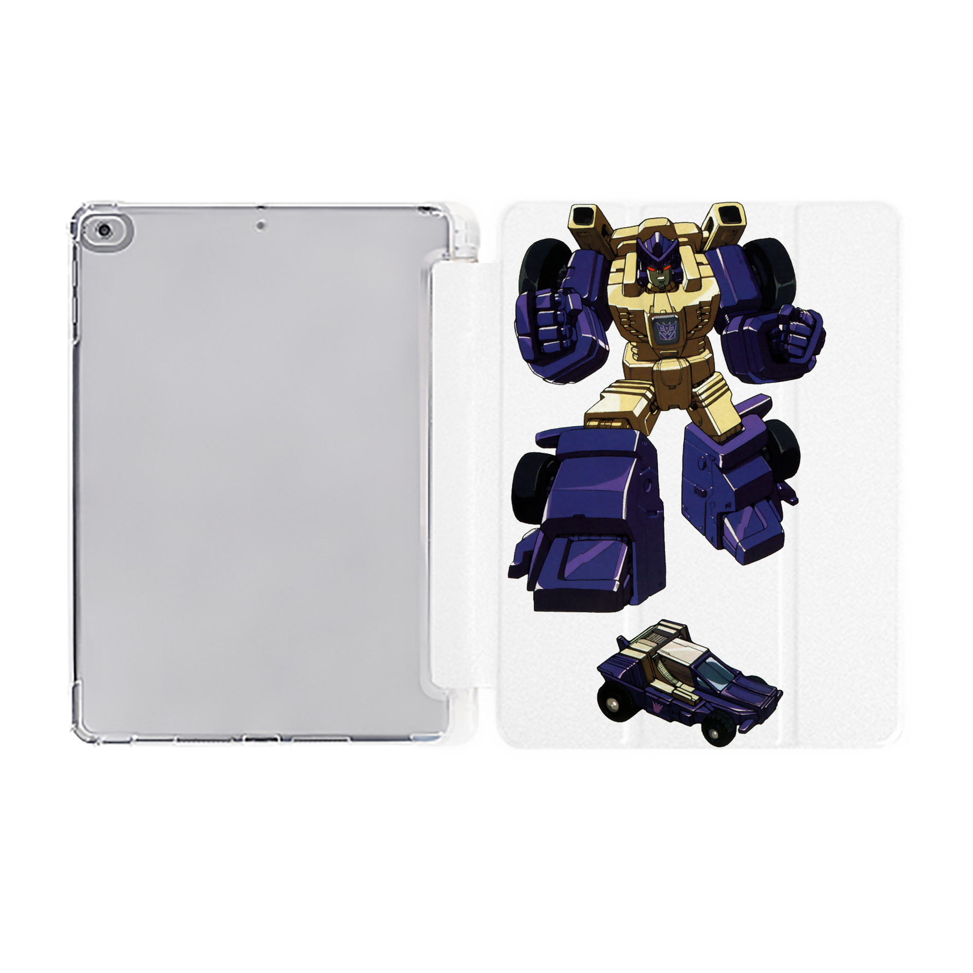 （画像用）  IPad ケース ペン収納付き 三つ折りスタンド PUレザー×シリコン 対応機種9.5/10.5/10.9インチ
